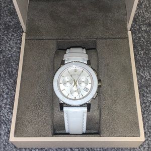White Burberry watch